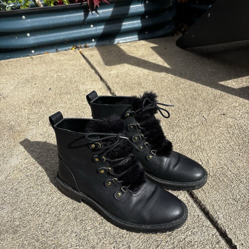 Lauren Ralph Lauren Womens Elliot Leather‎ Waterproof Ankle Boots Shoes SIZE 7